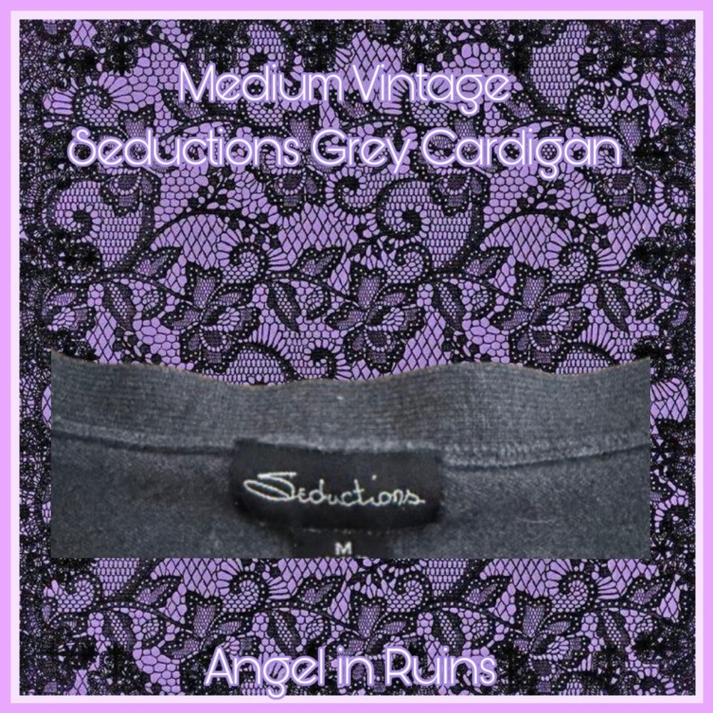 Vintage Seductions Grey Cardigan - Picture 2 of 3